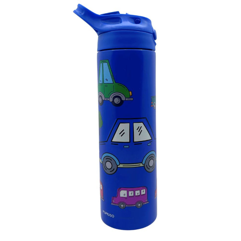 Mumuso Insulated Water Bottle with Flip Top Lid - Blue