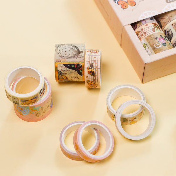 Mumuso Foil Stamping Washi Tape Set - Forest Adventure (8 Rolls)