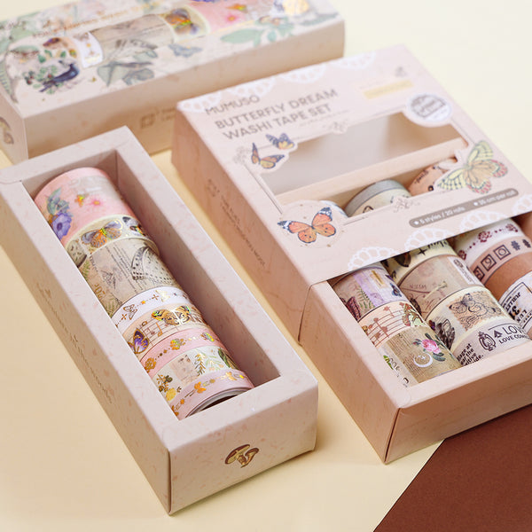 Mumuso Butterfly Dream Washi Tape Set - 20 Rolls