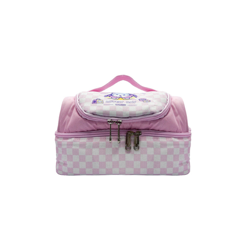 Mumuso Double-Layer Insulated Lunch Bag - Cute Cat (Pink)