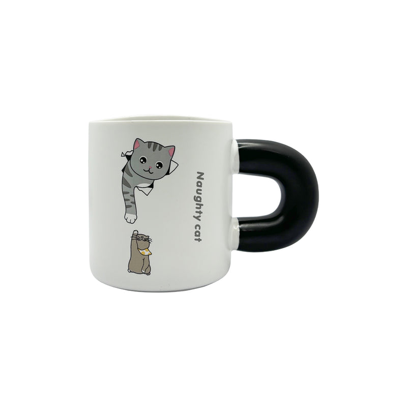 Mumuso Cartoon cat ceramic Cup (Color mi)