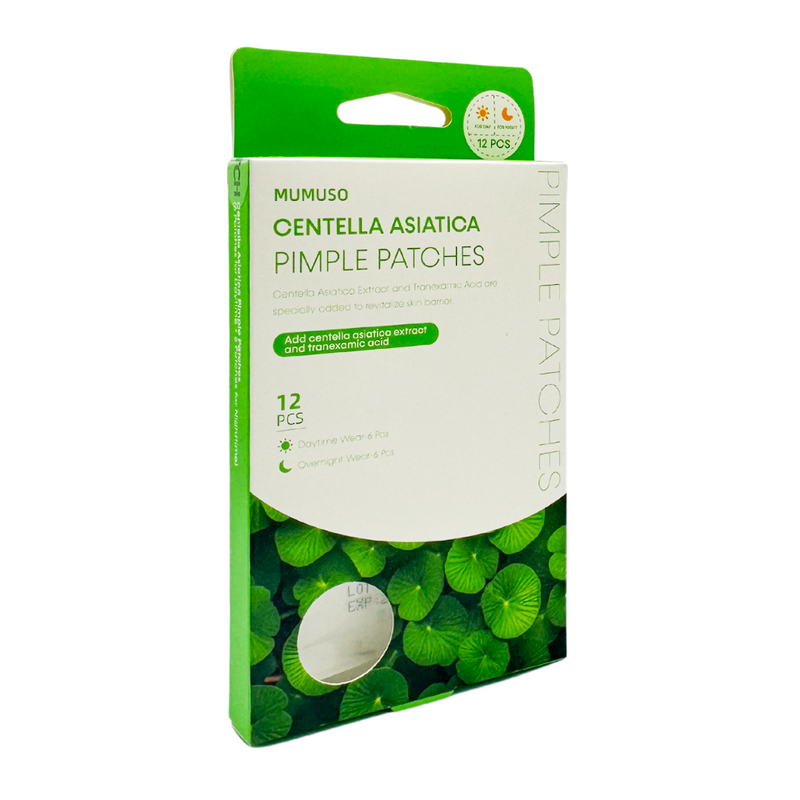 Mumuso Centella Asiatica Pimple Patches - 6 Patches for Day Time + 6 Patches for Night Time