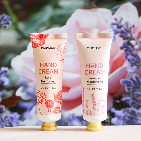 Mumuso Plant Extracts Hand Cream Gift Set, Lavender + Rose