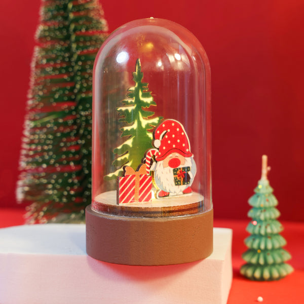 Mumuso Christmas Wooden Ornament # With Light - 10 cm