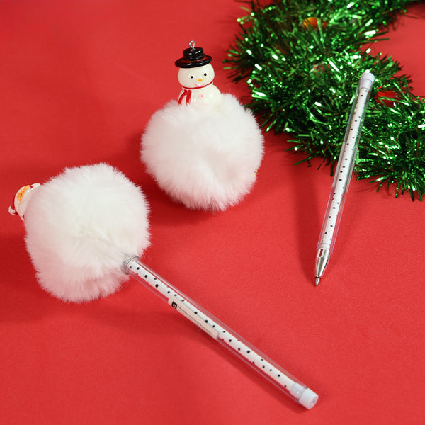 Mumuso Christmas Gel Pen With Pompom (Random Style)