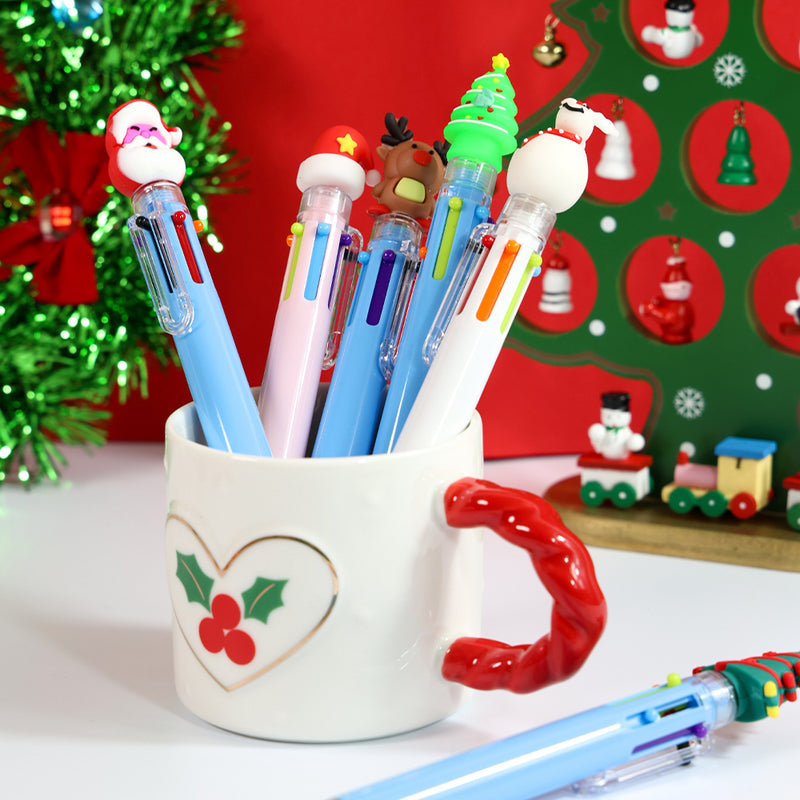 Mumuso Christmas 6-In-1 Multicolor Ballpoint Pen