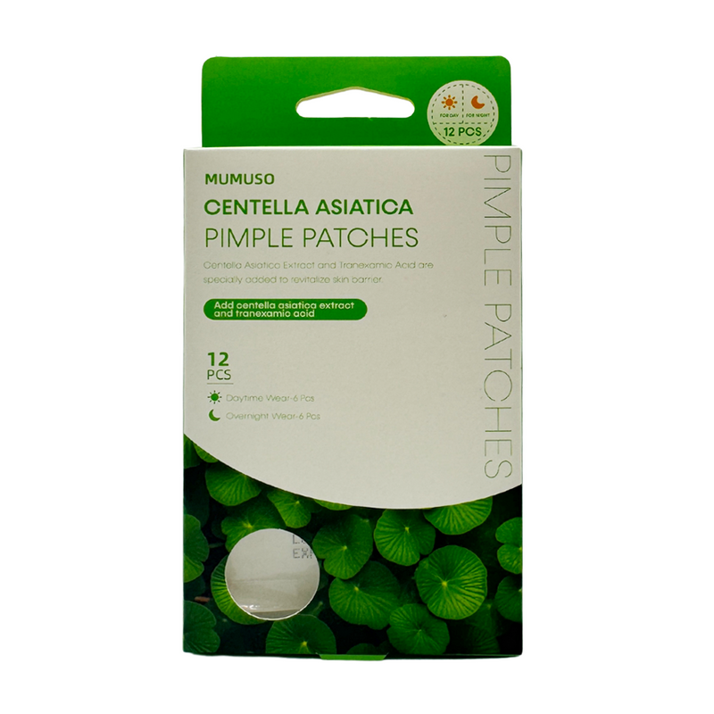 Mumuso Centella Asiatica Pimple Patches - 6 Patches for Day Time + 6 Patches for Night Time