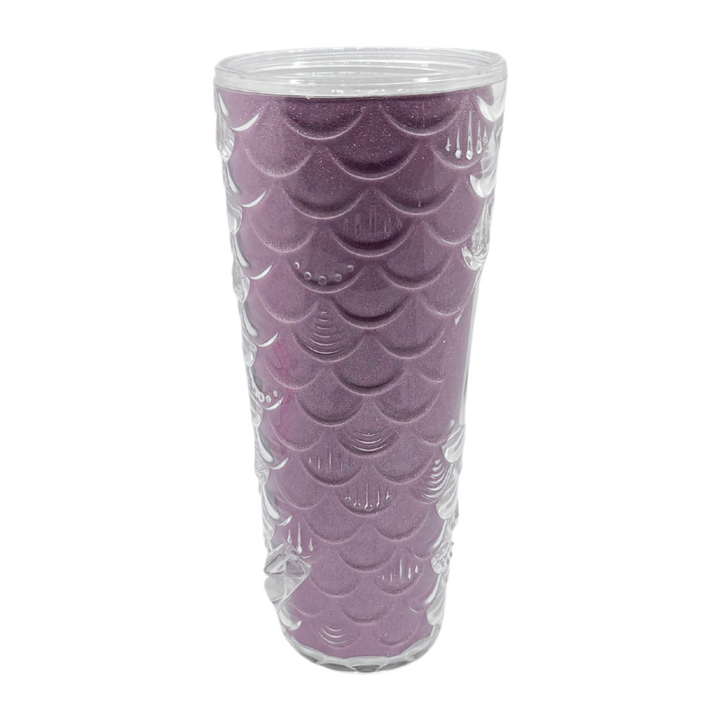 Mumuso Scale Embossed Tumbler with Straw - 700ml