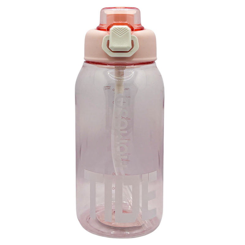 Mumuso Portable Water Bottle with Flip - Top Lid (Pink)