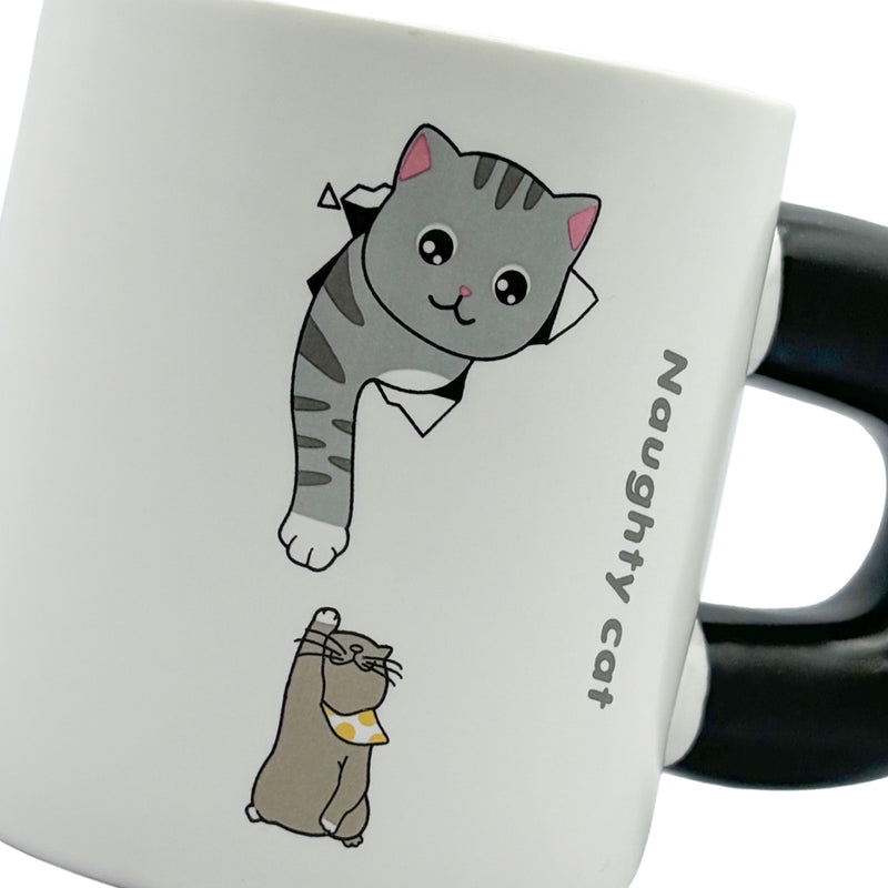 Mumuso Cartoon cat ceramic Cup (Color mi)