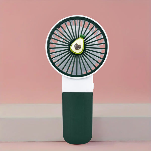 Mumuso Avocado Dual-Use Fan with Phone Stand