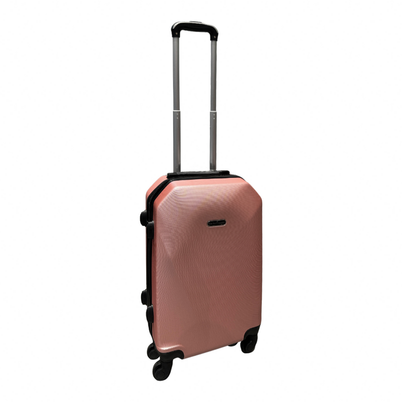 Mumuso Pattern Trolley Luggage 8065 - Rose Gold