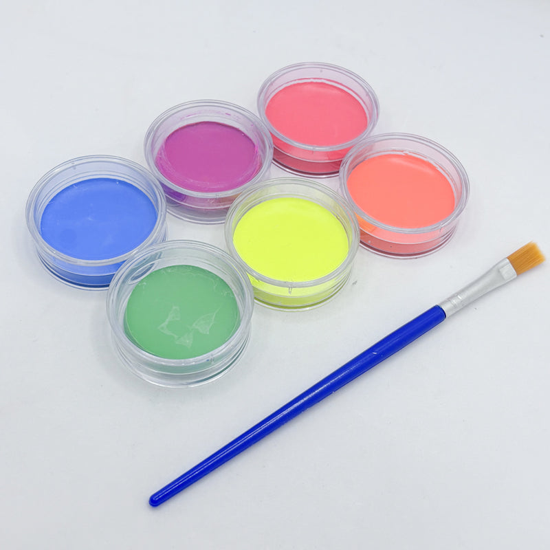 Mumuso Painting Palette - 6 Fluorescent Colors