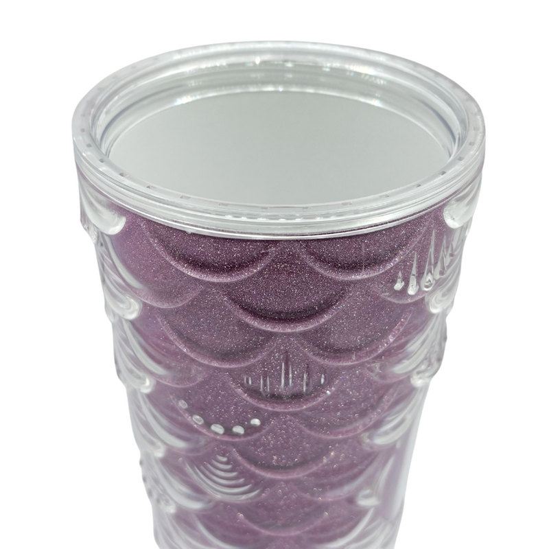 Mumuso Scale Embossed Tumbler with Straw - 700ml