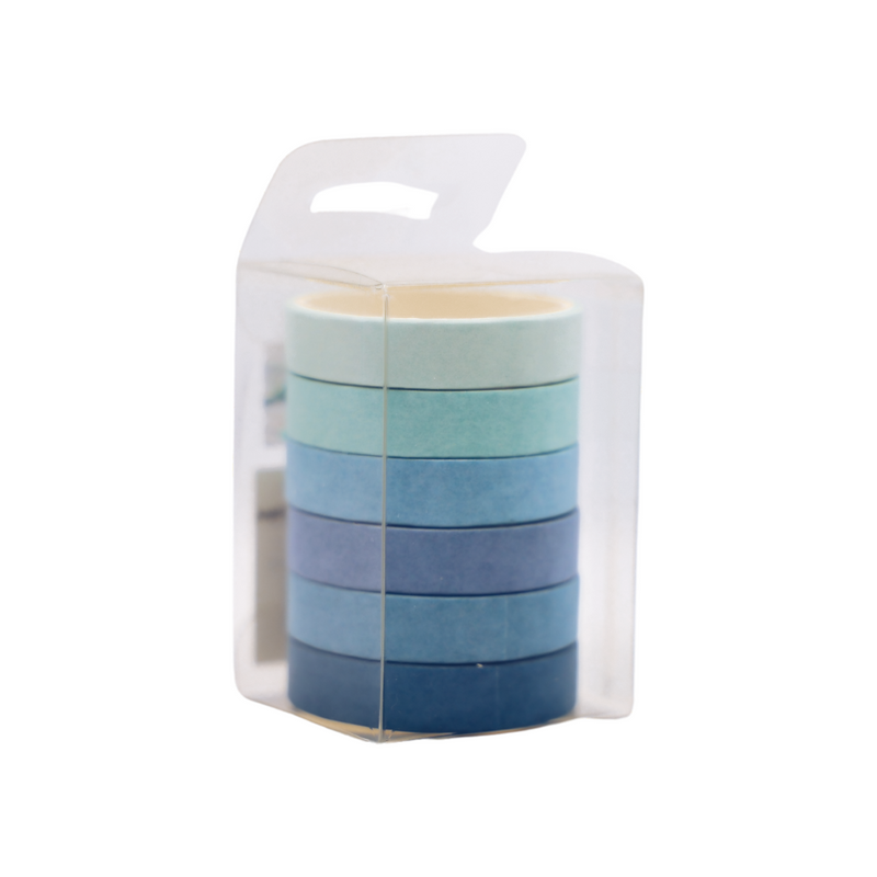 Mumuso Makaron Solid Color and Paper Tape Set