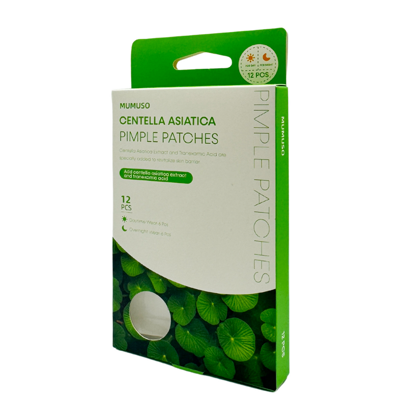 Mumuso Centella Asiatica Pimple Patches - 6 Patches for Day Time + 6 Patches for Night Time