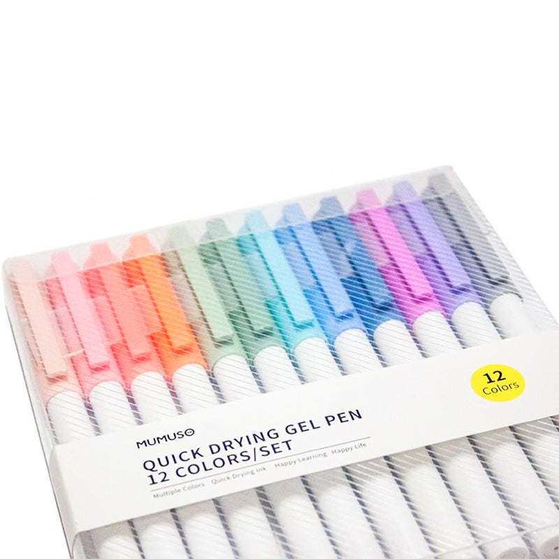 Mumuso Quick Drying Gel Pen - 12 colors