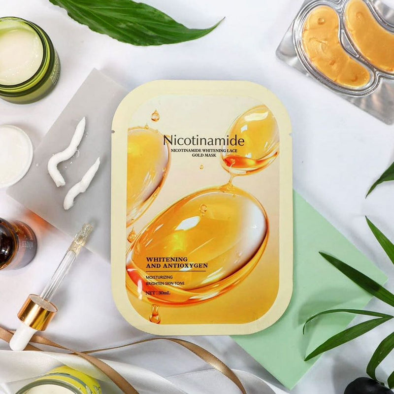 Mumuso Nicotinamide Whitening Lace Gold Mask