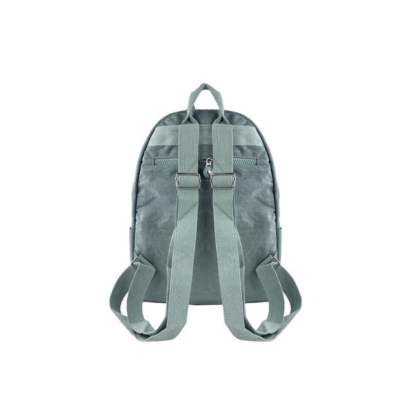 Mumuso Simple Washed Nylon Backpack - Green