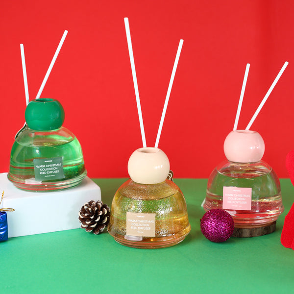 Mumuso Warm Christmas Collection Reed Diffuser  (Vanilla & Lemon/120 ML)