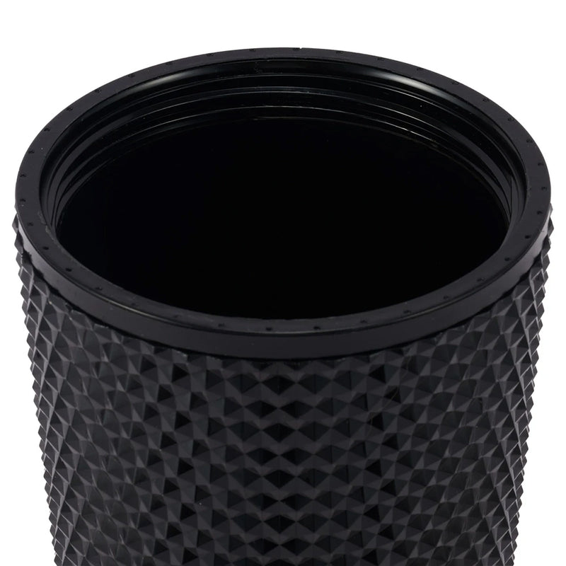 Mumuso Studded Tumbler with Lid & Straw - Black (700ml)