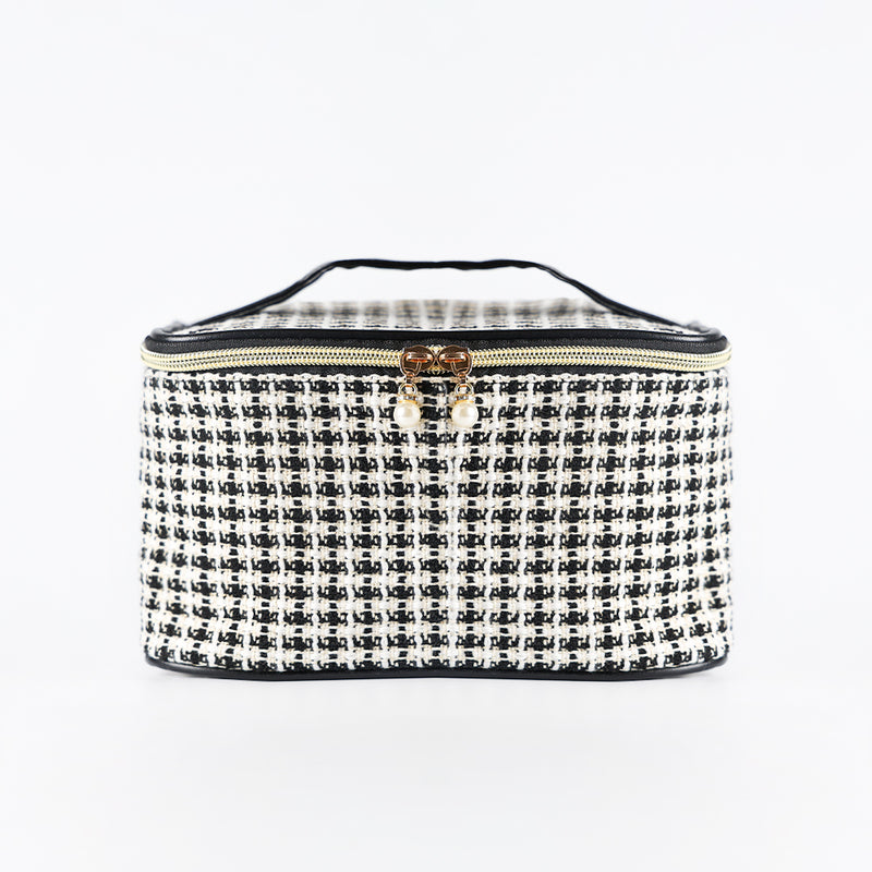 Mumuso Jacquard Weave Cosmetic Case - Black