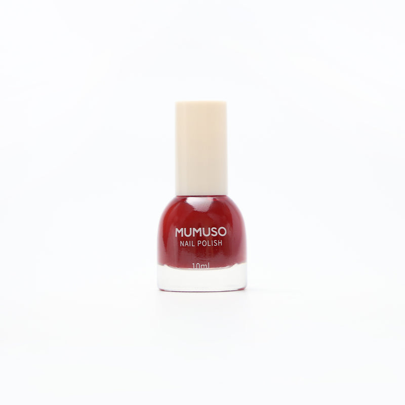 Mumuso City Searching Time Nail Polish - Caramel Red (