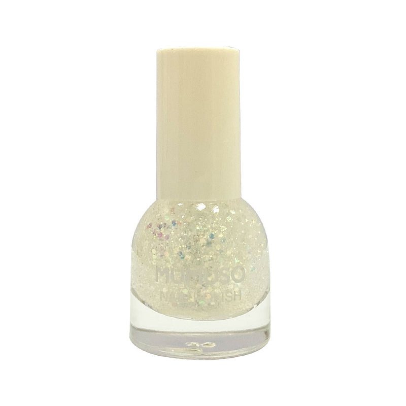 Mumuso City Searching Time Nail Polish - Transparent With Glitter (