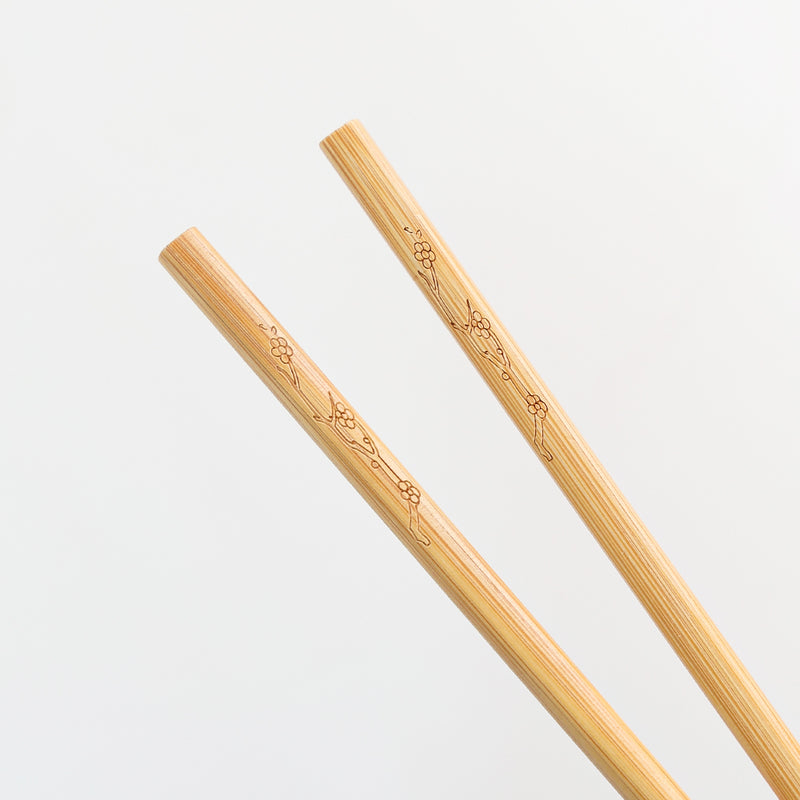 Mumuso Natural Bamboo Chopsticks - 10 Pairs