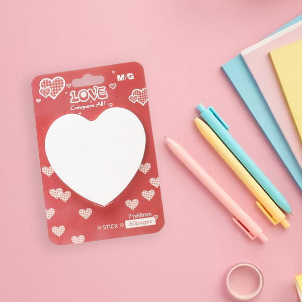 M&G Heart Shape Sticky Notes (71x68mm) - 60 sheets