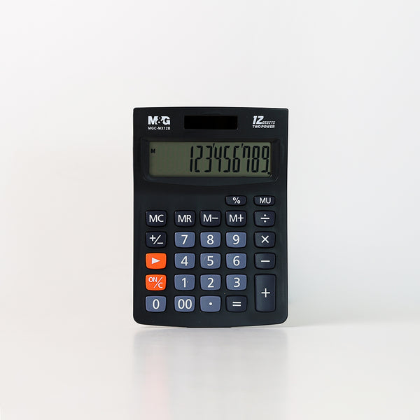 M&G Desktop Calculator Classic 12-Bit - Black