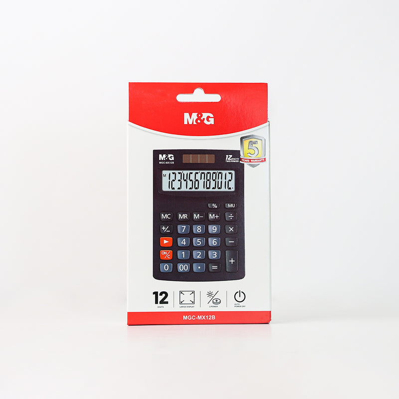 M&G Desktop Calculator Classic 12-Bit - Black