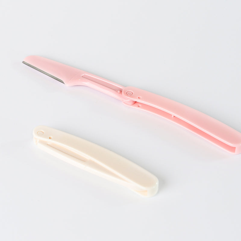 Mumuso Safe Eye Brow Razor - Pink & White (2pcs)