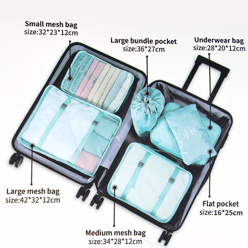 Mumuso Storage Bag Six Piece Set-Grey