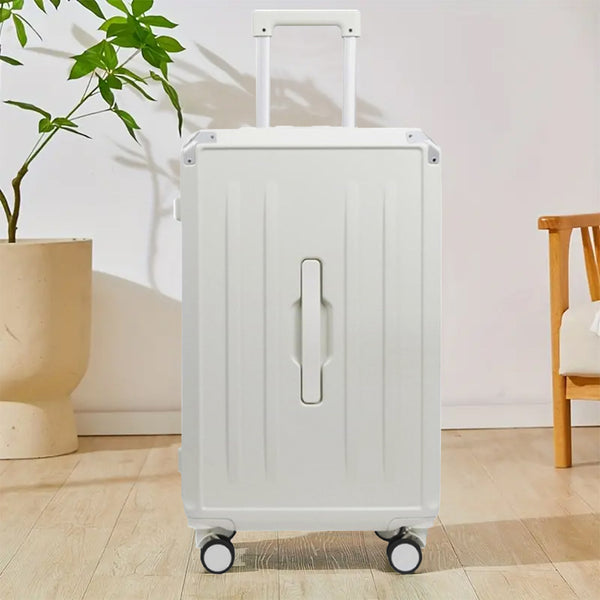 Mumuso Adult Trolley Luggage YH-305 - White (28in)