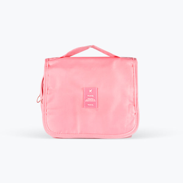 Mumuso Twill Makeup Bag-Collapsible - Pink (By2)