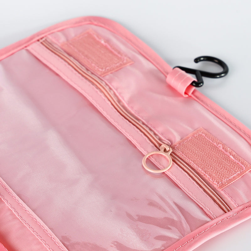 Mumuso Twill Makeup Bag-Collapsible - Pink (By2)