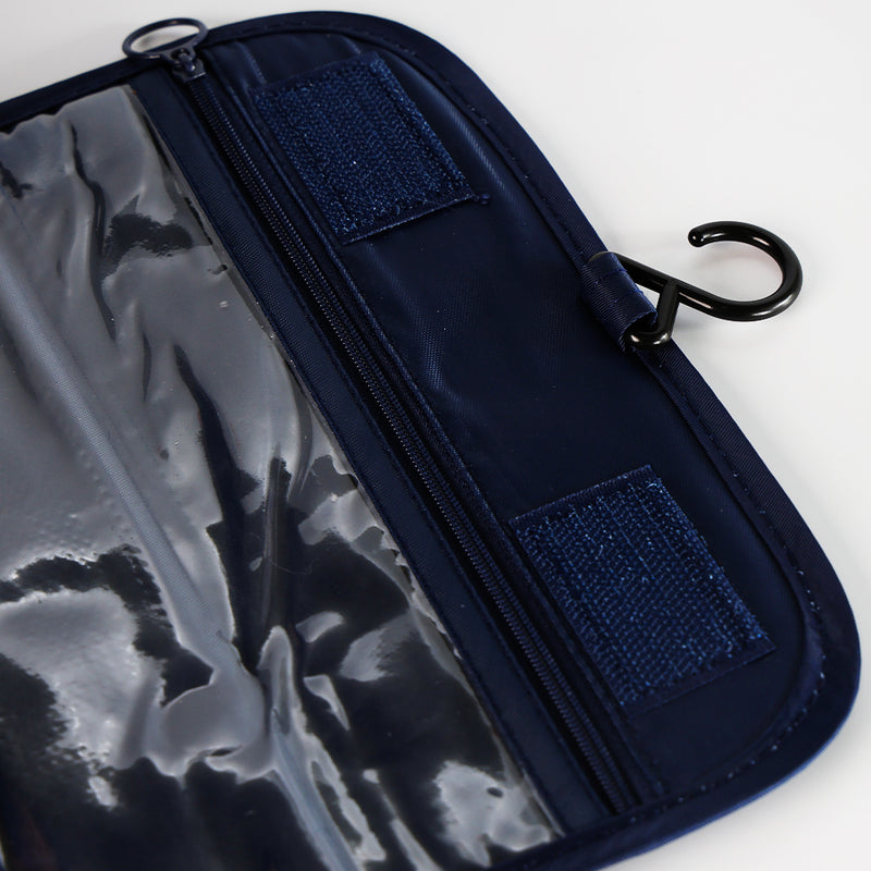 Mumuso Twill makeup Bag-Collapsible - Navy blue (By2)