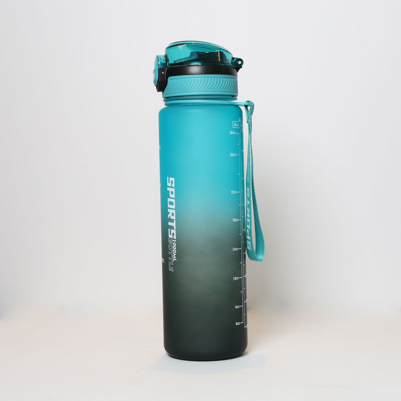 Mumuso Gradient Sports Water Cup - Light Blue Green (1000 ml)