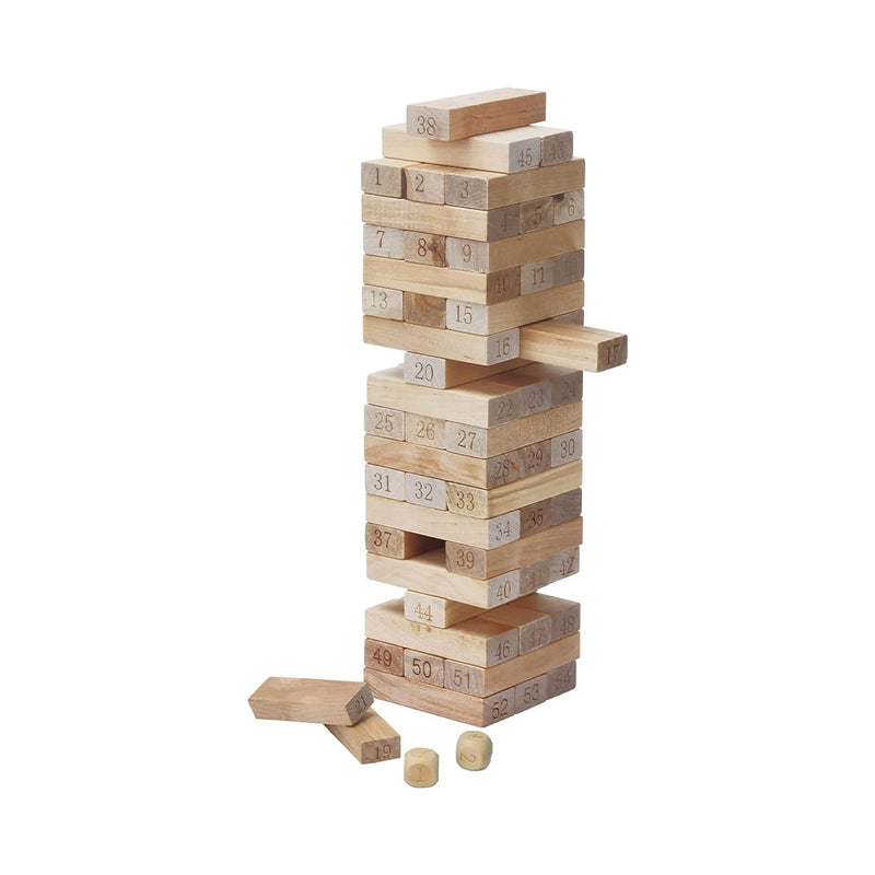 Mumuso Numbered Rubberwood Stacking Blocks