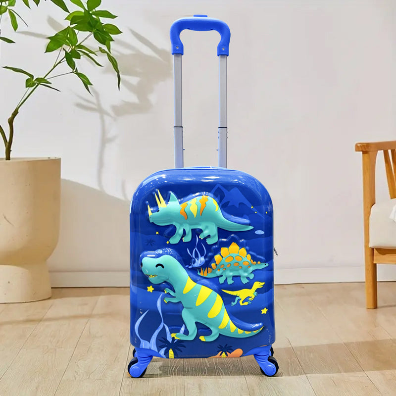 Mumuso Dinosaur Pattern Children's Trolley Case - 16in