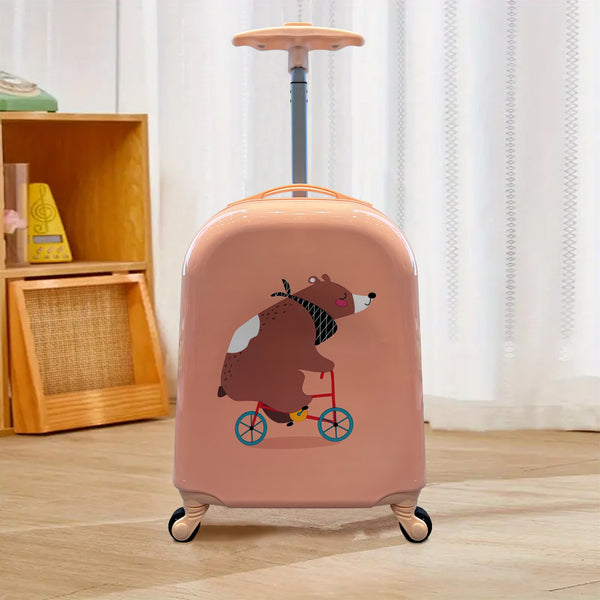 Mumuso Children's Trolley Case - Bear Pattern (18in)