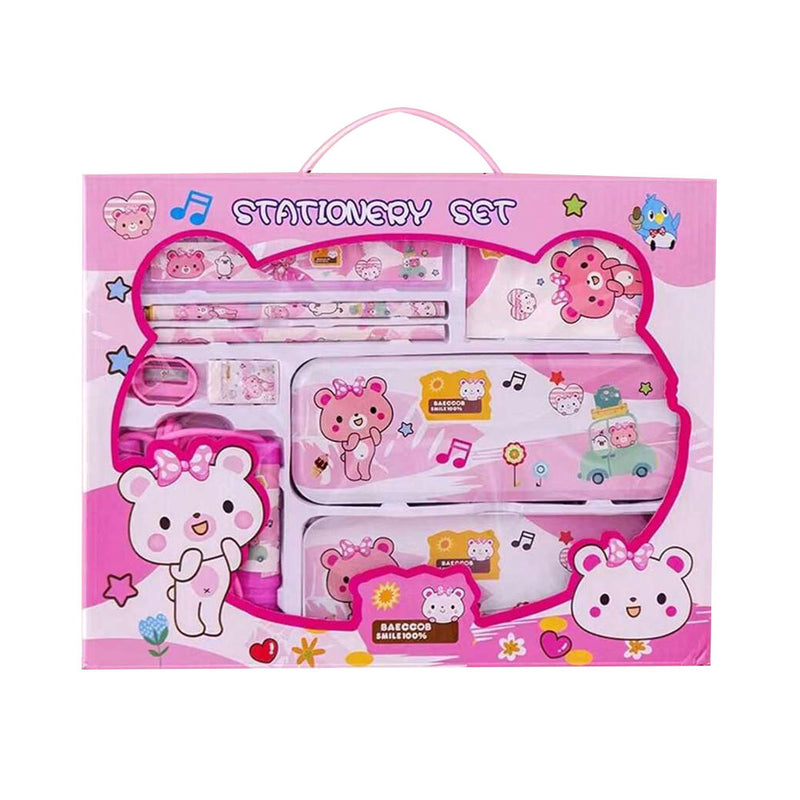 Mumuso Stationery Set - Pink