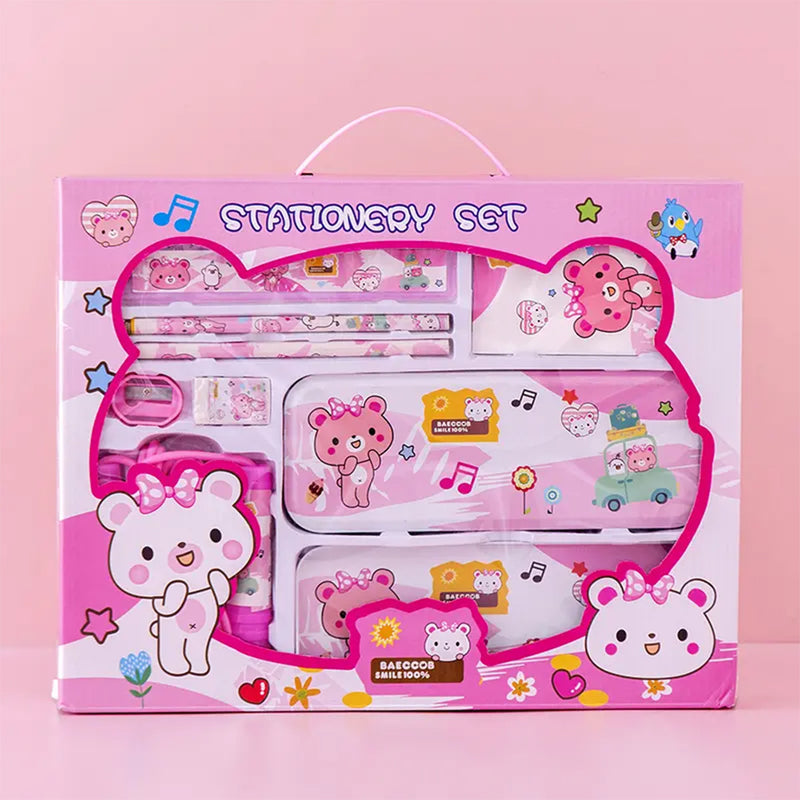 Mumuso Stationery Set - Pink