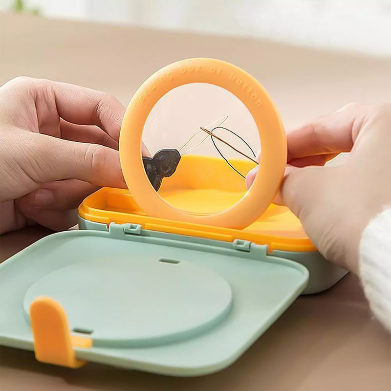 Mumuso Magnifying Glass Sewing Box - Light Green (Small)