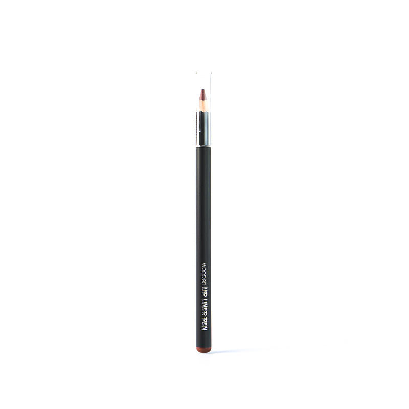 Mumuso Black Set Wooden Lipliner - 10 Dark Red