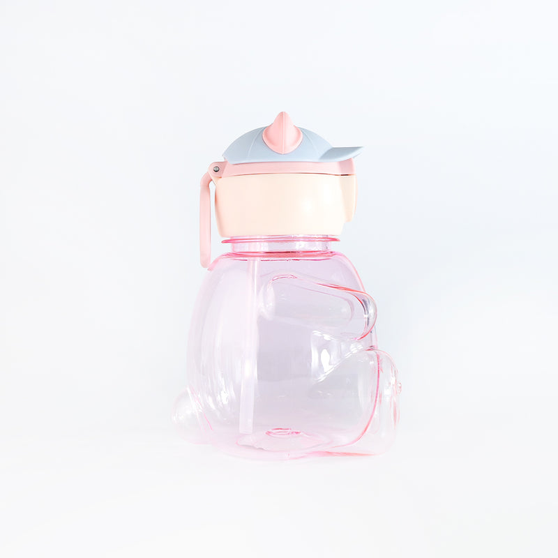 Mumuso Clear Bear Cup for Kids - Pink (750ml)