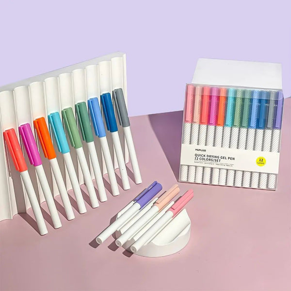 Mumuso Quick Drying Gel Pen - 12 colors