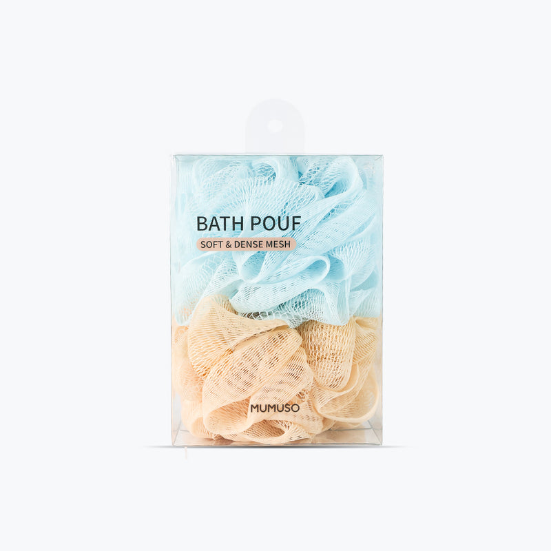 Mumuso Bath Pouf - Pink & Blue