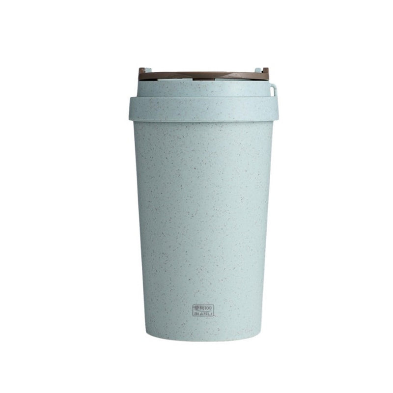 Mumuso Wheat Straw Coffee Cup - Nordic Style/Blue (400ml)